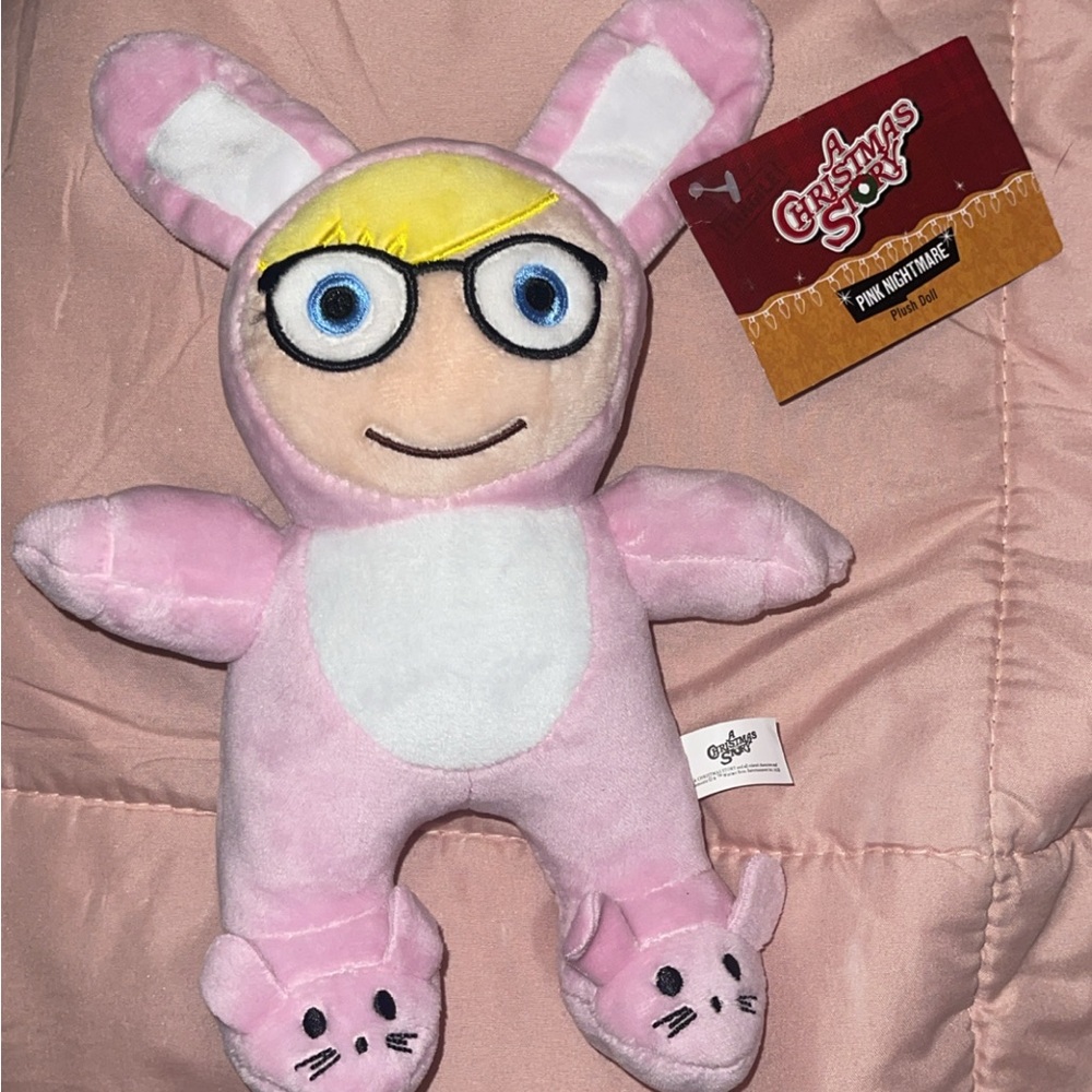 A Christmas Story Pink Bunny Plush Toy with Glasses